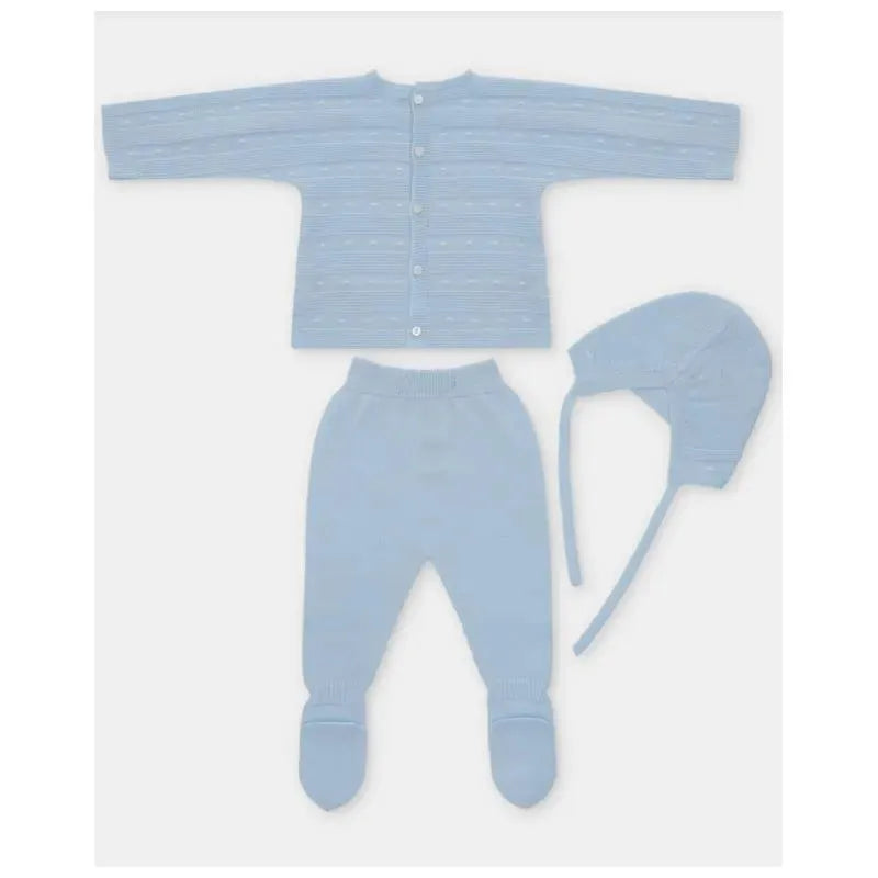 Martin Aranda - Take Me Home Set Sweater, Leggings & Bonnet Dolcezza, Light Blue Image 2