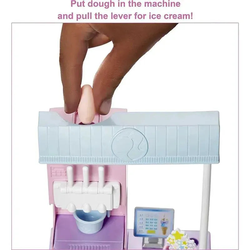 Mattel - Barbie Ice Cream Shop Playset with Brunette Doll Image 6