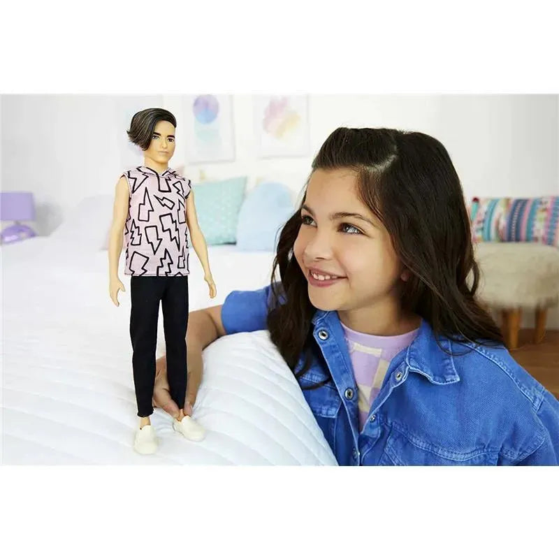Mattel - Barbie Ken Doll, Slender Rooted Brown Hair Image 3