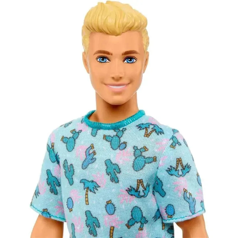 Mattel - Barbie Ken Fashionista Doll, Blond Hair and Cactus Tee Image 4