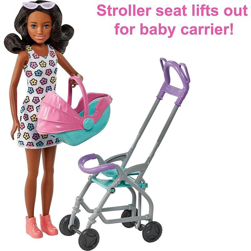 Mattel - Barbie Playset with Babysitter Doll, Curly Brunette Hair Image 5