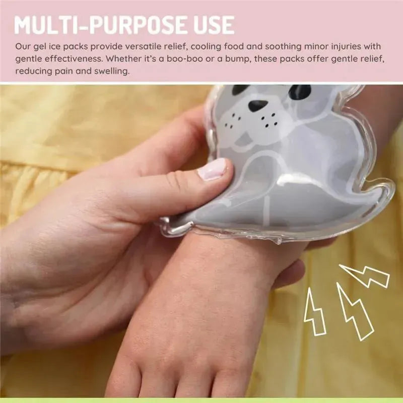 Melii - Gel Ice Packs, 2 Pack, Keep Lunches and Snacks Cool, Reusable, Bulldog & Cat Image 5