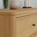 Million Dollar Baby - Namesake Marin with Cane 6 Drawer Assembled Dresser, Honey | Honey Cane Image 7