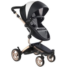 Mima Xari - Complete Stroller, Champagne Chassis | Black & White Seat Pack (Starter Pack Included)  Image 1