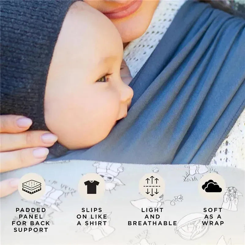 Moby - Easy-Wrap Carrier, Baby Carrier and Wrap in One, Disney Star Wars Grogu's Galaxy Image 9