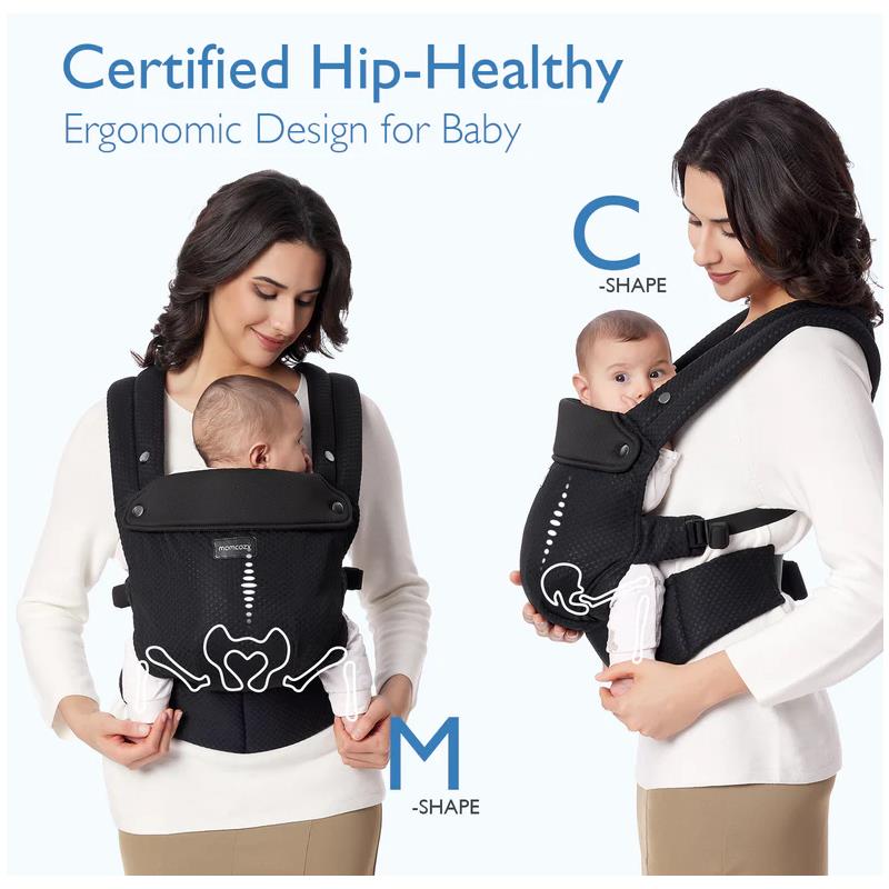 Momcozy - Baby Carrier Newborn To Toddler, Mesh Black Image 4