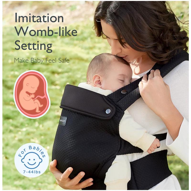 Momcozy - Baby Carrier Newborn To Toddler, Mesh Black Image 5