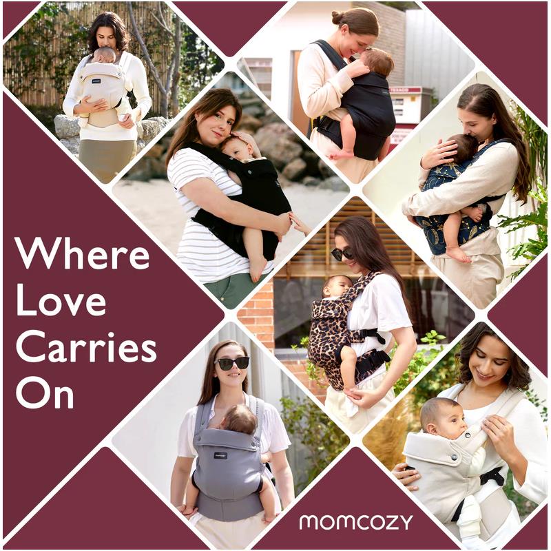 Momcozy - Baby Carrier Newborn To Toddler, Mesh Black Image 7