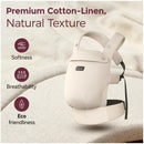Momcozy - Baby Carrier With Natural Cotton Linen, Light Amber Image 2