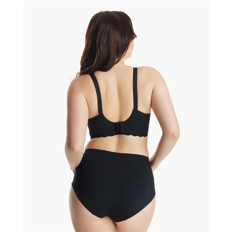 Momcozy - Seamless Floral Push Up Nursing Bra-Black Image 3