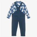 Moschino Baby - Boys Polo Shirt & Teddy Dungaree Set, Blue Image 3