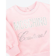 Moschino Baby - Girls Puffy Sweatshirt Rhinestones, Blossom Pink Image 3
