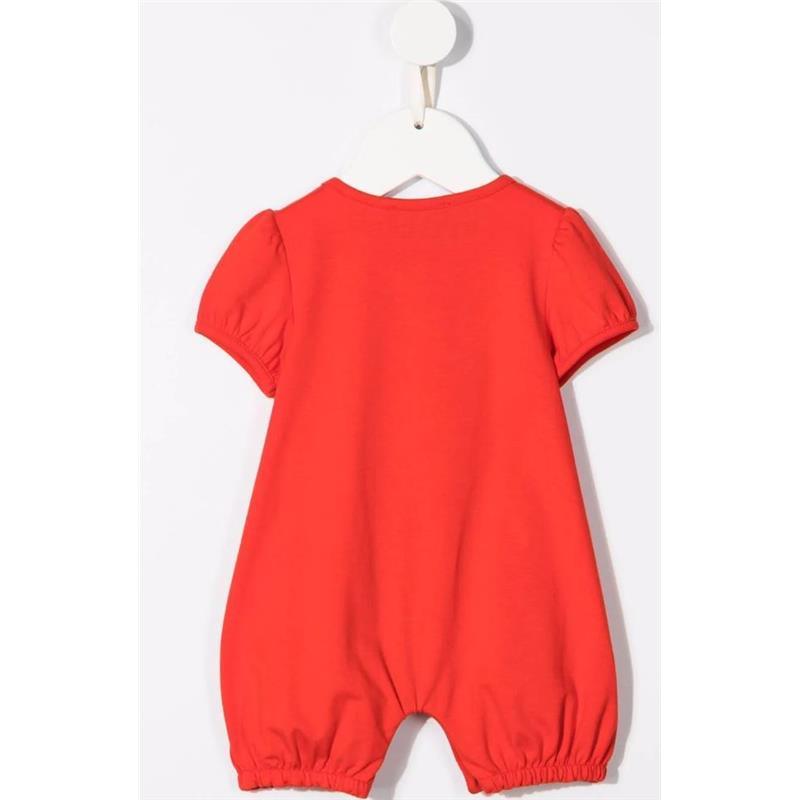 Moschino - Baby Girl Romper And Headband Set With Bear And Strawberry, Poppy Red Image 3