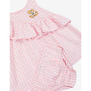 Moschino Baby - Girl Ruffled Gingham Dress W Bloomers White And Light Pink Image 2