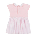 Moschino Baby - Girl Short Sleeve Knit Top Striped Dress, Light Pink Image 2