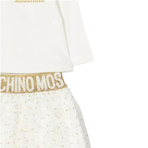 Moschino Baby - Girl T-Shirt With Collar & Skirt With Logo, Cloud Image 3