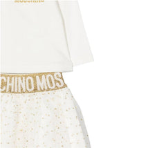 Moschino Baby - Girl T-Shirt With Collar & Skirt With Logo, Cloud Image 3