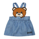 Moschino - Baby Girl Teddy Bear Head Logo Skirt, Azzurro Image 1