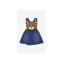 Moschino Baby - Girls Overall Denim Skirt Bear Patch Logo Embroid, Blue Image 1
