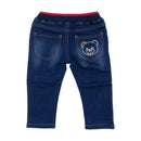 Moschino - Baby Jeans With Colorful Text Logo & Bear, Blue Nuit Image 2