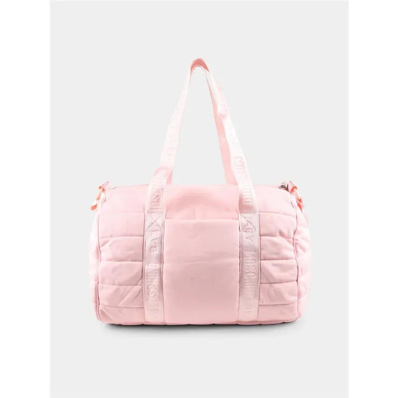 Moschino Baby - Logo Straps Diaper Bag With Changing Mat, Light Pink Image 2