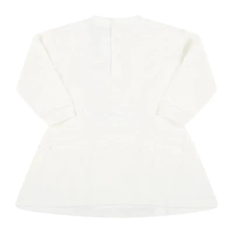 Moschino Baby - Long Sleeve Dress With Large Bear And Ruffle Bottom, White Image 2