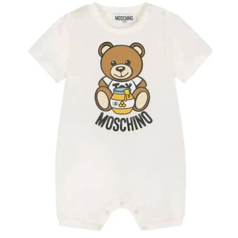 Moschino Baby - Onesie With Bear Honey Pot Onsie Graphic Print, Cloud Image 1