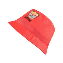 Moschino Baby - Unisex Sun Hat With Bear In Glasses, Red Image 3