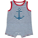 Mud Pie - Anchor Stripe Baby Romper Image 1