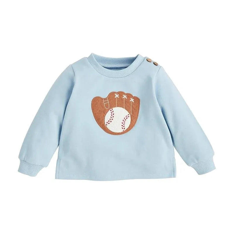Mud Pie - Baby Boy Baseball Applique Pullover  Image 1