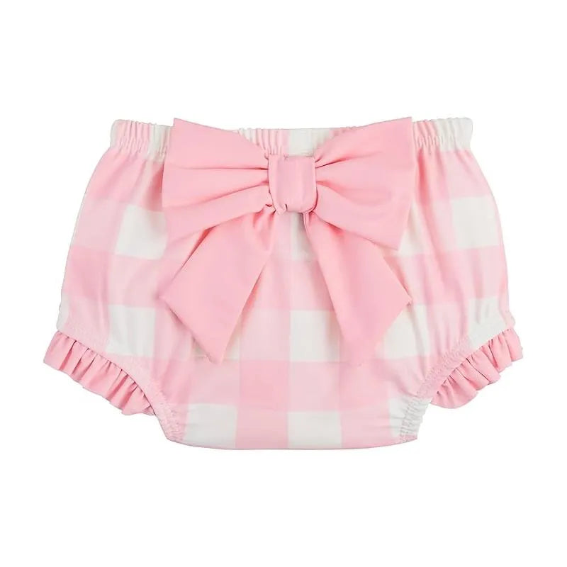 Mud Pie - Baby Girl Smocked Pink Check Two-Piece Swimsuit Image 2