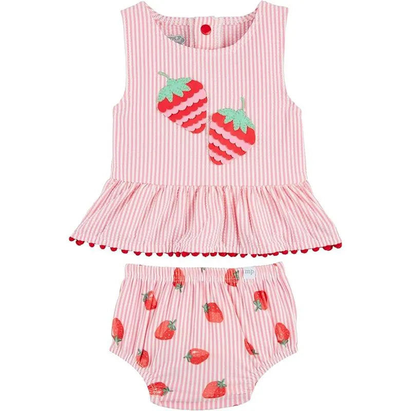 Mud Pie - Baby Girl Strawberry Two-Piece Swimsuit  Image 1