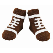 Mud Pie - Football Chenille Baby Socks, 0/12M Image 1