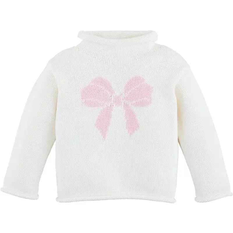 Mud Pie - Kids Children's Bow Rollneck Sweater, 4T-5T Image 1