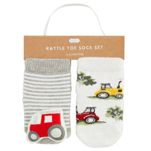 Mud Pie - Tractor Rattle Toe Sock Set Image 2