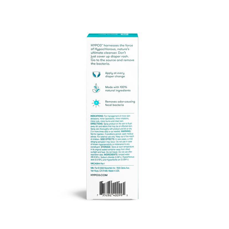 Munchkin - HYP03 No Rub Daily Diaper Rash Spray with Hypochlorous, Award Winning 100% Natural, 600 Sprays  Image 3