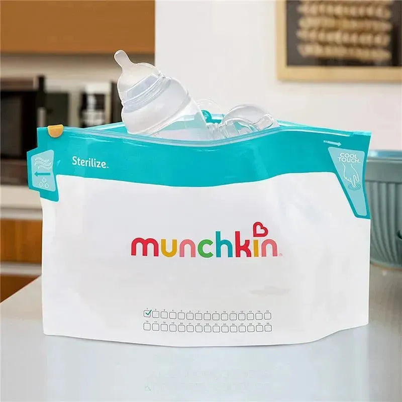 Munchkin Jumbo Bottle Sterilizing Bags, Microwave Bottle Sterilizer Bags - 6Pk, 180 Uses Image 7