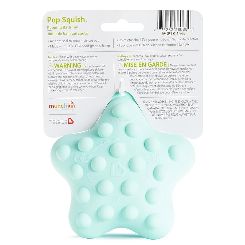 Munchkin - Pop Squish Popping Bath Toy - Mold-Free Squeezable Sensory Baby Fidget Starfish Image 5