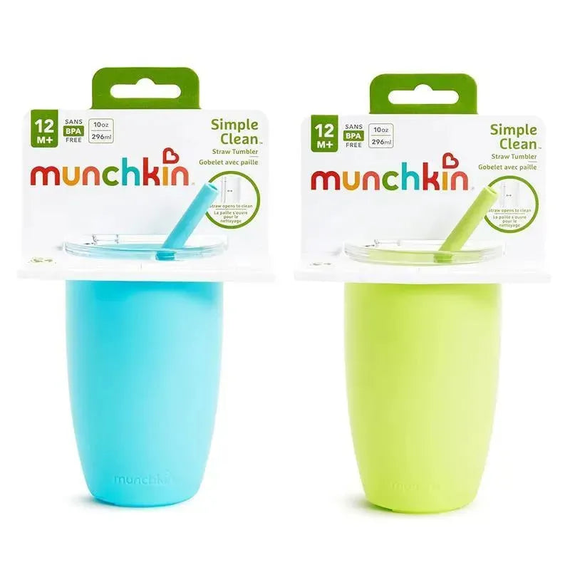 Munchkin - Simple Clean Toddler Sippy Cup Tumbler with Easy Clean Straw, 10 Ounce, Green Image 3