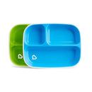 Munchkin Splash Divided Plates 2-Pack, Blue/Green Image 1