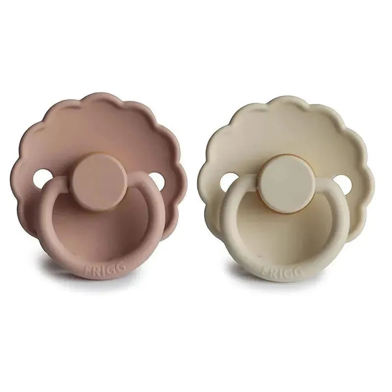 Mushie - 2Pk Frigg Daisy Natural Rubber Baby Pacifier, Blush/Cream, 0/6M Image 2