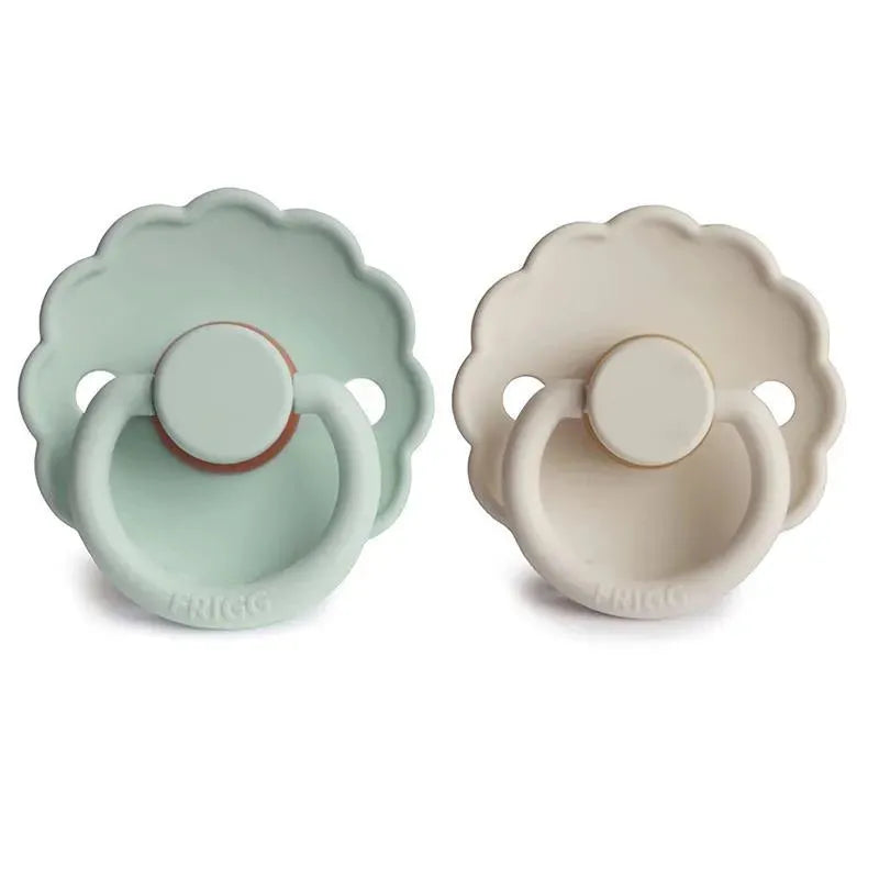 Mushie - 2Pk Frigg Daisy Natural Rubber Baby Pacifier, Seafoam/Cream, 0/6M Image 2