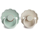 Mushie - 2Pk Frigg Daisy Natural Rubber Baby Pacifier, Seafoam/Cream, 6/18M Image 2