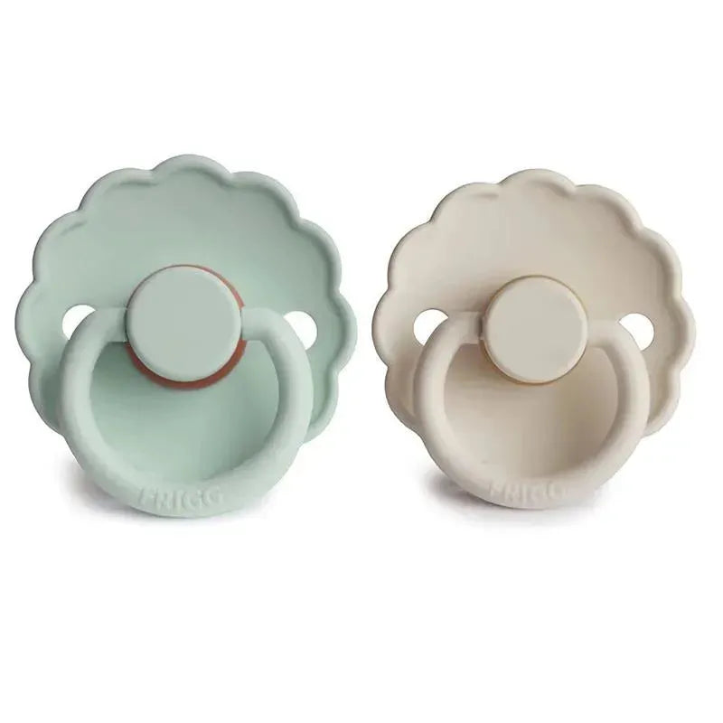 Mushie - 2Pk Frigg Daisy Natural Rubber Baby Pacifier, Seafoam/Cream, 6/18M Image 2