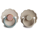 Mushie - 2Pk Frigg Daisy Natural Rubber Pacifier, Sandstone & Cotton Candy, 0/6M Image 3