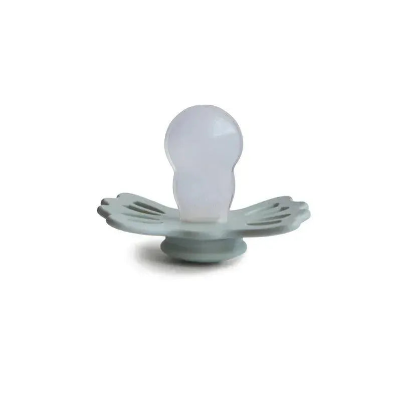 Mushie - 2Pk Lucky Symmetrical Silicone Pacifier, 6/18M, Sage/Silver Gray Image 3