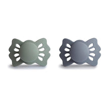 Mushie - 2Pk Sage/Great Gray Lucky Symmetrical Silicone Pacifier, 0/6M Image 1