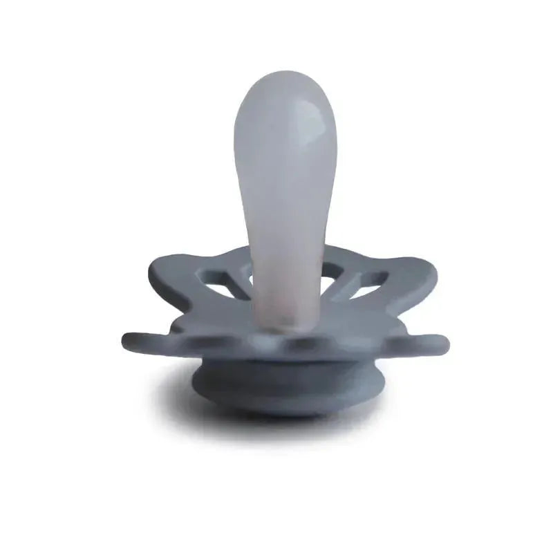Mushie - 2Pk Sage/Great Gray Lucky Symmetrical Silicone Pacifier, 0/6M Image 3
