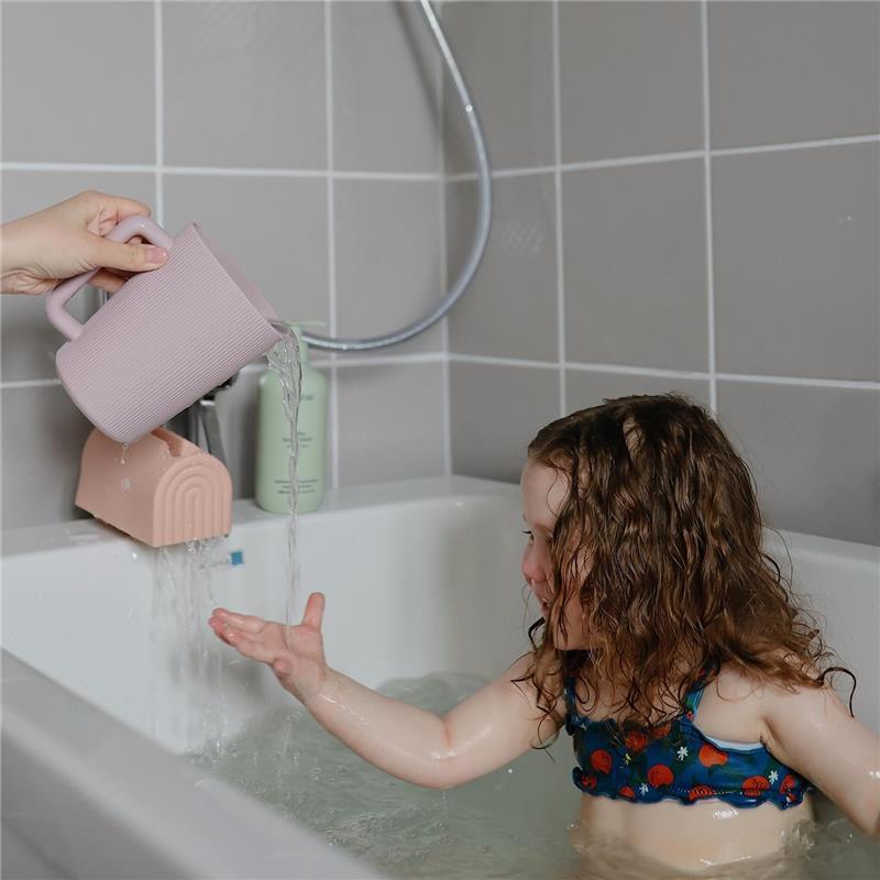  Mushie - Baby Bath Rinse Cup, 100% Food Grade Silicone, Wash Rinser Cup For Kids, Soft Lilac Image 6