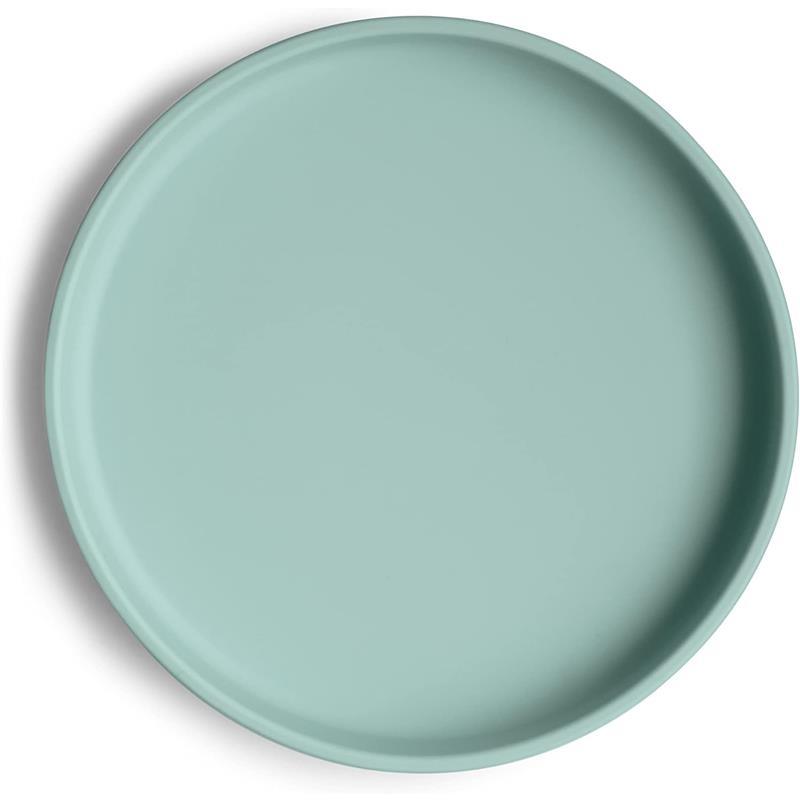 Mushie - Classic Silicone Suction Plate, BPA-Free Non-Slip Design, Cambridge Blue Image 1